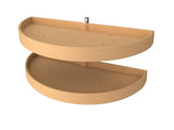 Rev-A-Shelf 2-Tier Plastic Half Moon Cabinet Lazy Susan