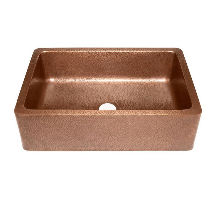 Adams Farmhouse/Apron-Front Handmade Pure Solid Copper 33 in. Single Bowl Kitchen Sink in Antique Copper
