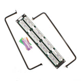 GigaMax 48-Port Cat 5e Universal 2RU Patch Panel with Cable Management Bar, Black - Super Arbor