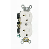 20 Amp Commercial Grade Duplex Outlet, White - Super Arbor