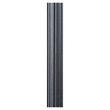7 ft. Black Fluted Outdoor Lamp Post