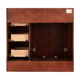 Naples 36 in. W Bath Vanity Cabinet Only in Tobacco with Right Hand Drawers - Super Arbor