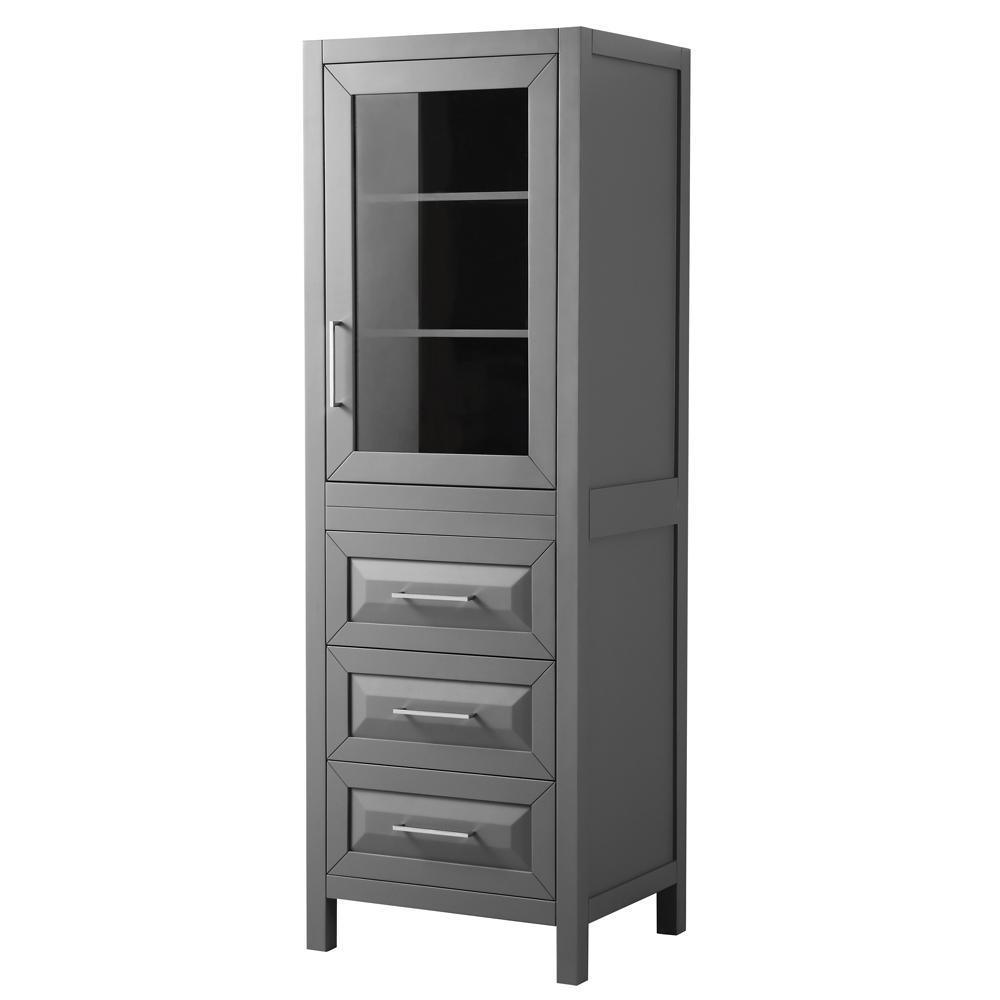 Daria 24 in. W x 71-1/4 in. H x 20 in. D Bathroom Linen Storage Tower Cabinet in White - Super Arbor