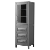 Daria 24 in. W x 71-1/4 in. H x 20 in. D Bathroom Linen Storage Tower Cabinet in White - Super Arbor