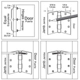 4-1/2 in. x 4-1/2 in. Satin Chrome Ball Bearing Door Hinge
