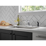 Peerless Core Chrome 1-Handle Deck-Mount Low-Arc Handle Kitchen Faucet