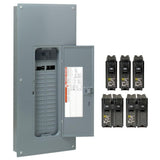 Homeline 200 Amp. 30-Space 60-Circuit Indoor Main Breaker Qwik-Grip Plug-On Neutral Panel, Wiser Energy Monitor - Super Arbor