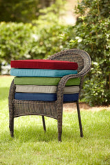 Style Selections Valleydale Texture Red Seat Pad