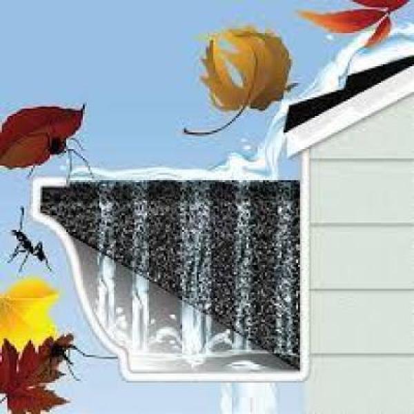 4 ft. 5K Style Inserts Black Foam Wedge Gutter Guard (8-Box) - Super Arbor