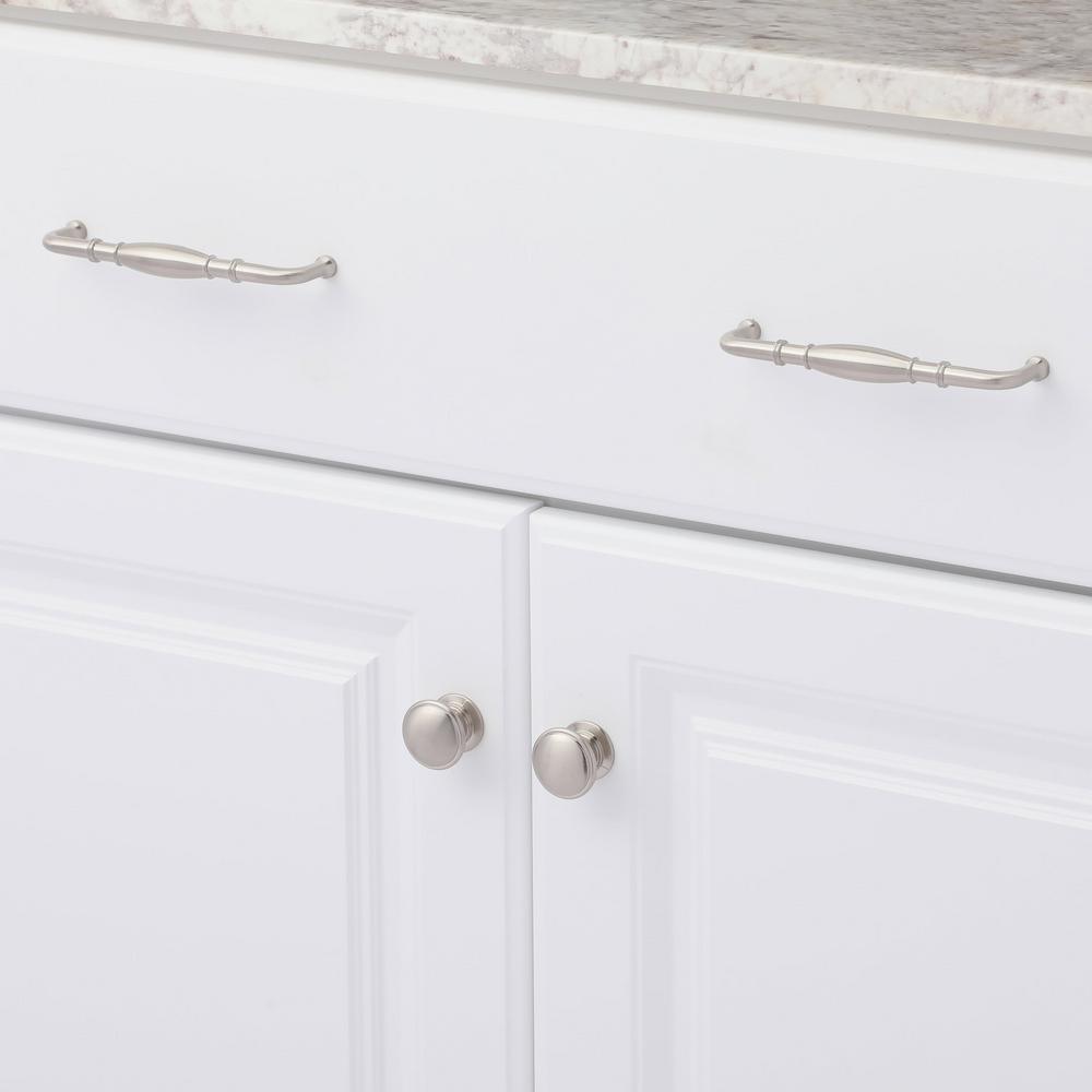 Williamsburg 1.25 in. Satin Nickel Cabinet Hardware Cabinet Knob - Super Arbor
