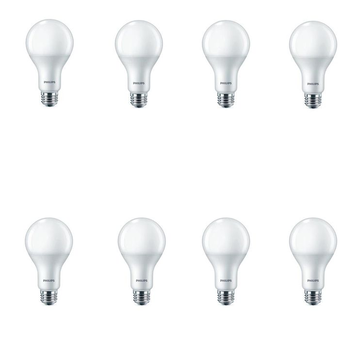 Philips 75-Watt Equivalent A21 Dimmable Energy Saving LED Light Bulb Daylight (5000K) (8-Pack)