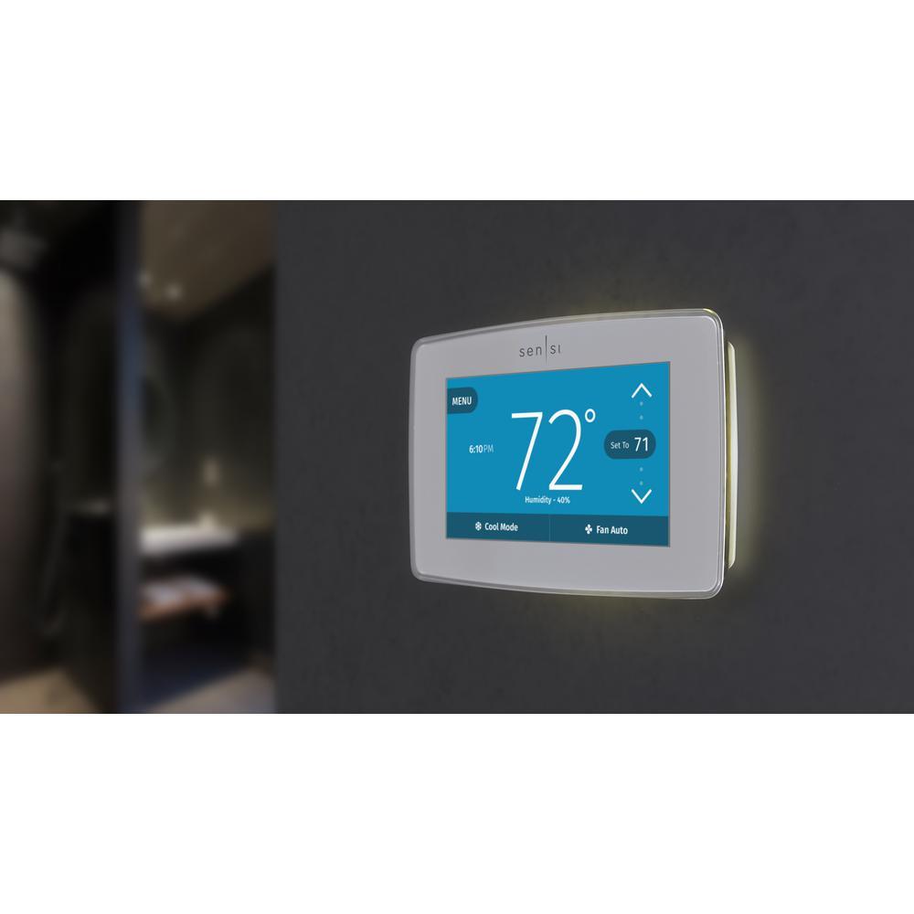 Emerson Sensi Touch Wi-Fi Smart Thermostat with Touchscreen Color Display, C-Wire Required - Super Arbor