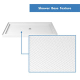 Infinity-Z 36 in. x 48 in. Semi-Frameless Sliding Shower Door in Brushed Nickel with Center Drain Base and BackWalls - Super Arbor