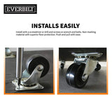 1-1/2 in. Soft Rubber Swivel Plate Caster with 40 lb. Load Rating