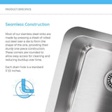 All-in-One Undermount Stainless Steel 43 in. Triple Bowl Kitchen Sink - Super Arbor