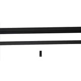 Vista Aluminum 8 ft. Textured Black Aluminum Level Top and Bottom Rail Pack - Super Arbor