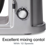 4.5 Qt. 12-Speed Black and Silver Stand Mixer