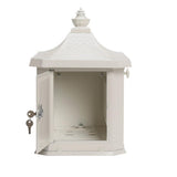 Hamilton Premium, Large, Locking, Aluminum, Post Mount Mailbox, White - Super Arbor