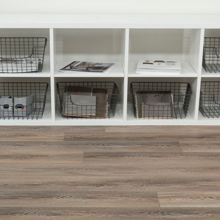 CALI Mute step Dockwood Oak Brown 20-mil x 7-in W x 48-in L Waterproof Interlocking Luxury Vinyl Plank Flooring (24.03-sq ft/ Carton)