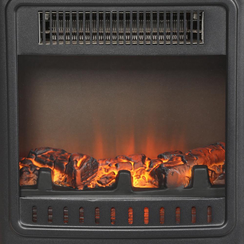 Crestland 13 in. Desktop Electric Fireplace in Black