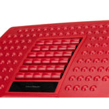 Red Plastic Adjustable Height Ergonomic Foot Rest with Massage Rollers - Super Arbor