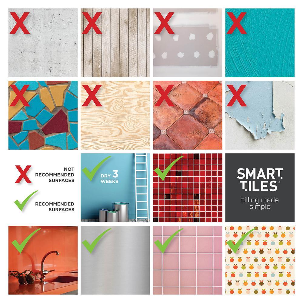 Oslo 22.56 in. W x 10.88 in. H Gray Peel and Stick Self-Adhesive Decorative Mosaic Wall Tile Backsplash (2-Pack) - Super Arbor