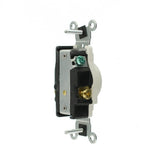 20 Amp Commercial Grade Double-Pole Single Outlet, White - Super Arbor