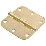 3-1/2 in. White Residential Door Hinge with 5/8 in. Round Corner Removable Pin Full Mortise (9-Pack) - Super Arbor