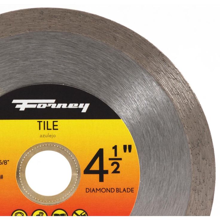 Forney 4-1/2 in. Continuous Rim Diamond Tile-Cutting Blade