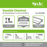 Style Selections Seaside Chestnut 6.14-in W x 3.93-ft L Embossed Wood Plank Laminate Flooring