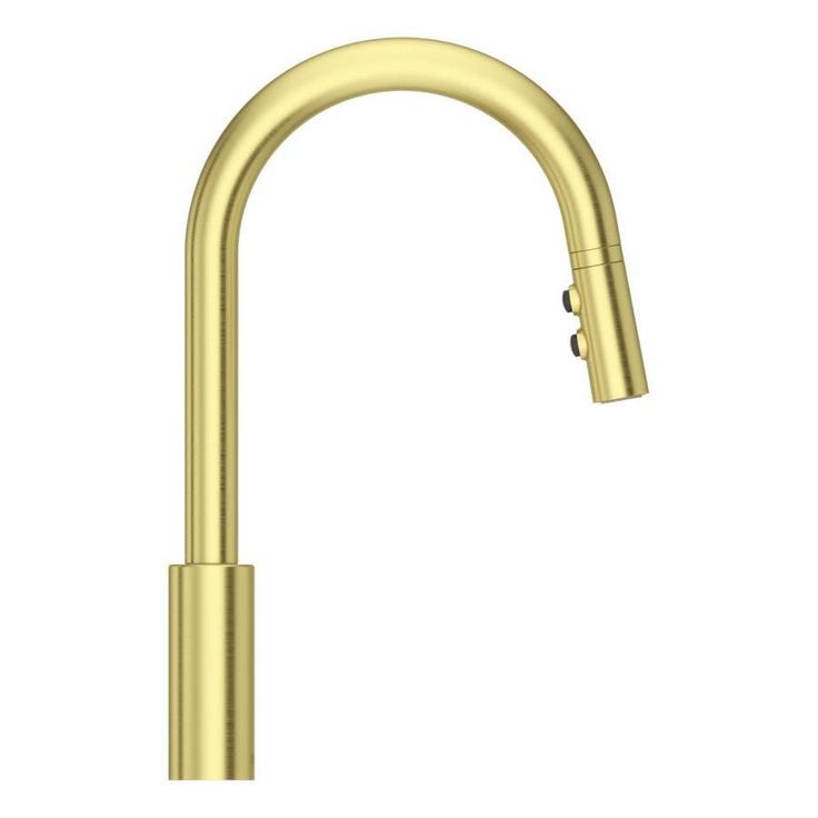 Pfister Stellen Brushed Gold 1-Handle Deck-Mount Pull-Down Handle Kitchen Faucet (Deck Plate Included)