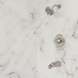Jaida Single-Handle 4-Spray Tub and Shower Faucet w/ Restore Technology in Spot Defense Brushed Nickel (Valve Included) - Super Arbor