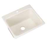 Kensington Drop-In Acrylic 25 in. 1-Hole Single Bowl Utility Sink in White - Super Arbor