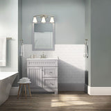 Style Selections Ellenbee 30.5-in Gray Single Sink Bathroom Vanity with White Cultured Marble Top