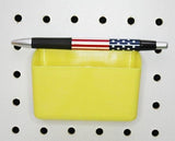 PEG BOARD Yellow Plastic Part Bins  Hooks to Peg Tool Board - Workbench Pegboard Holder 10 PACK