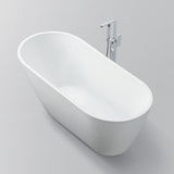 Colombes 67 in. Acrylic Flatbottom Freestanding Bathtub in White - Super Arbor