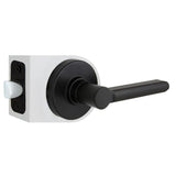 Tonbridge Matte Black Hall and Closet Door Lever with Round Rose (4-Pack)
