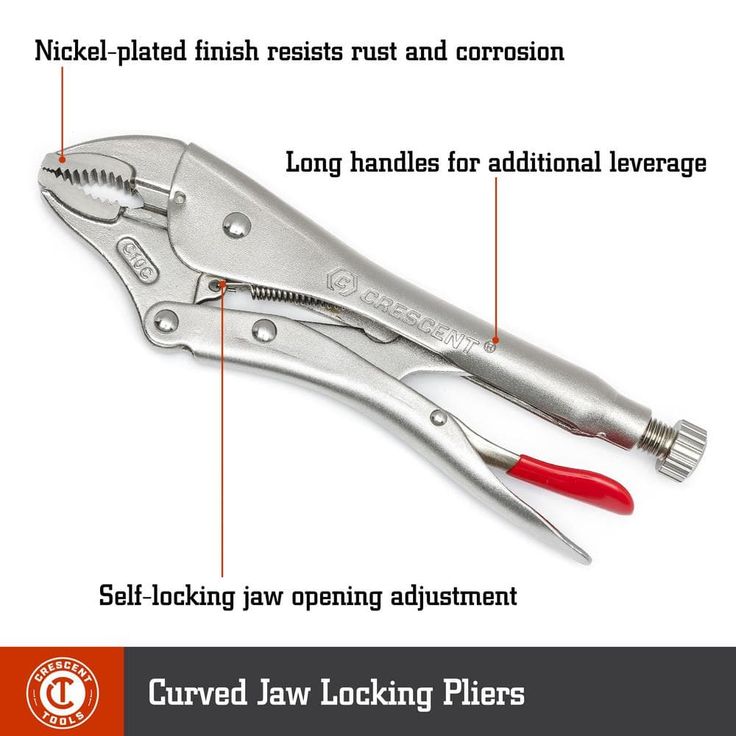 Crescent Mixed Locking Plier Set with Wire Cutter and Hex Ready Adjusting Screw (5-Piece)
