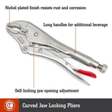 Crescent Mixed Locking Plier Set with Wire Cutter and Hex Ready Adjusting Screw (5-Piece)