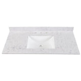 37 in. W x 22 in. D Stone Effects Vanity Top in Cold Fusion with White Sink - Super Arbor