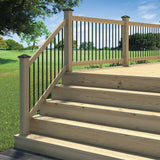 32-1/4 in. x 3/4 in. Black Pearl Matte Steel Contemporary Baluster (10-Pack) - Super Arbor