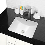 Boyel Living 18 in. x 14 in. Vessel Sink Rectangle Undermount Bathroom Sink White