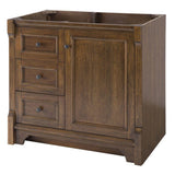 Creedmoor 48 in. W Bath Vanity Cabinet Only in Walnut with Right Hand Drawers - Super Arbor