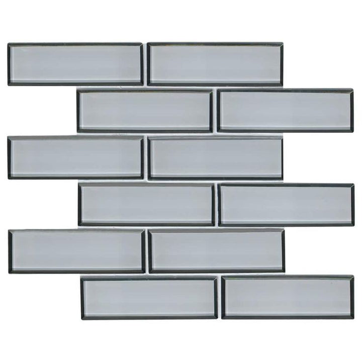 MSI Ice Bevel Subway 11.73 in. x 11.73 in. x 8 mm Glass Blend Mesh-Mounted Mosaic Tile (9.6 sq. ft. /case)