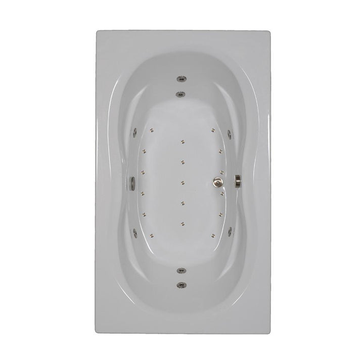 72 in. Acrylic Rectangular Drop-in Combination Bathtub in White - Super Arbor
