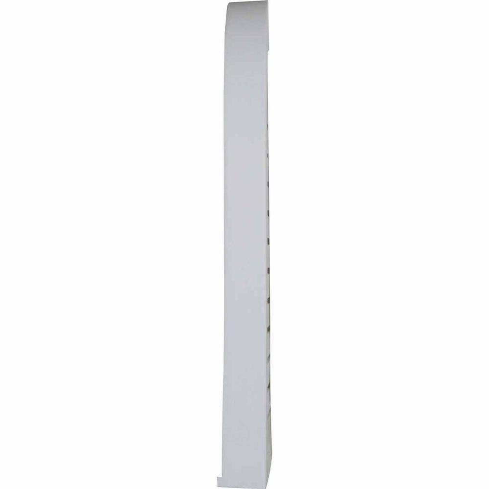18 in. x 24 in. Round Top Primed Polyurethane Paintable Gable Louver Vent - Super Arbor
