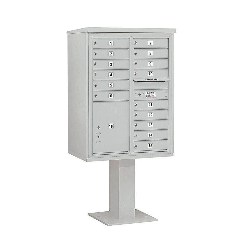 3400 Series Black Mount 4C Pedestal Mailbox with 20 MB1 Doors/2 PL - Super Arbor