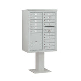 3400 Series Black Mount 4C Pedestal Mailbox with 20 MB1 Doors/2 PL - Super Arbor