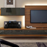 3-Speed Turntable with Wired Shelf Speakers - Super Arbor