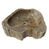 Eden Bath Natural Stone Mid-Sized Vessel Sink in Petrified Wood